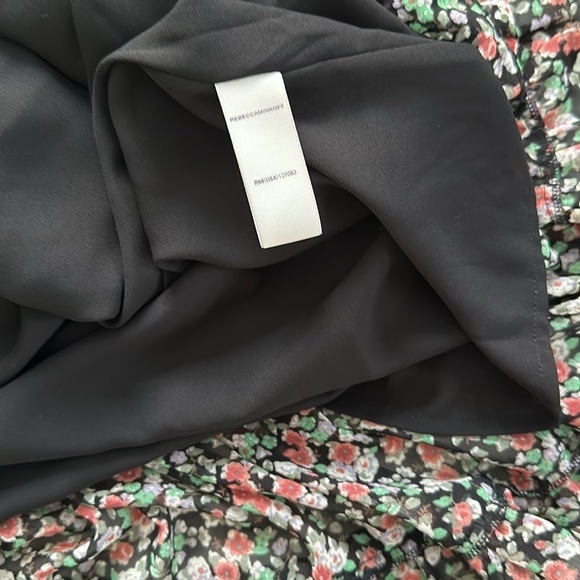 NWT REBECCA MINKOFF Rosemary Floral Dress black floral print Size Medium peasant - Picture 12 of 17